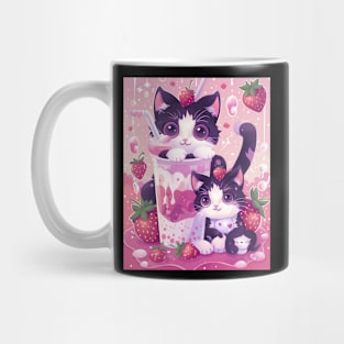 Cat Strawberry Artwork Mug